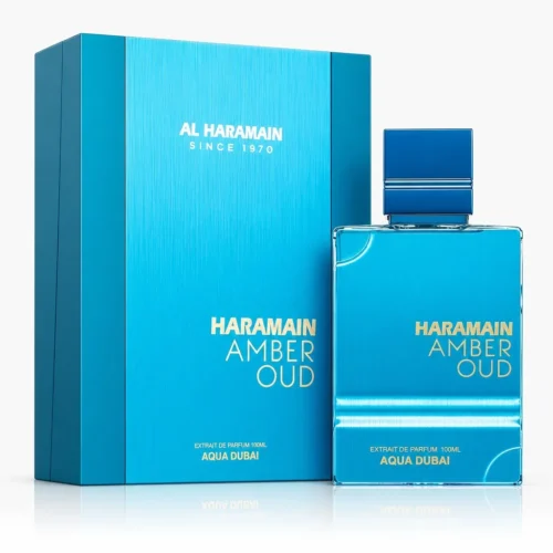 Al Haramain Amber Oud Aqua Dubai — box