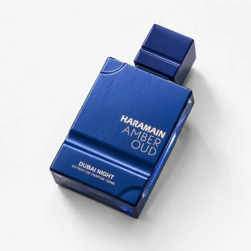 Al Haramain Amber Oud Dubai Night — label_closeup