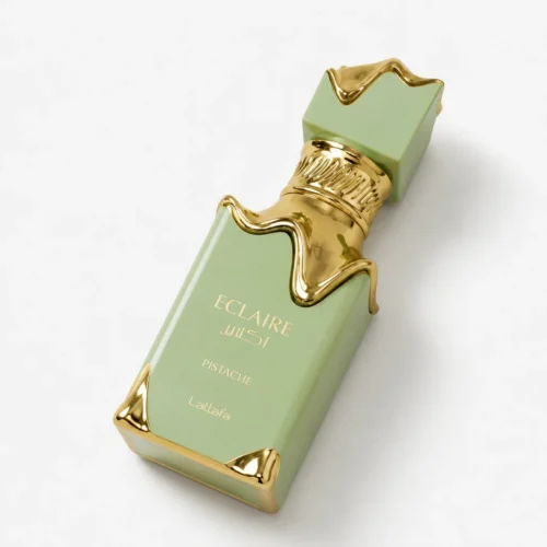 Lattafa Eclaire Pistache — label_closeup