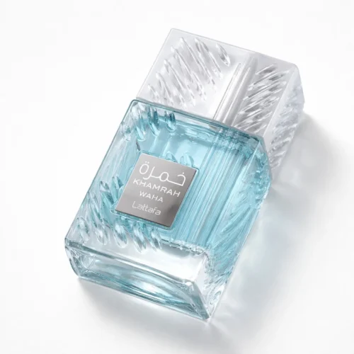 Lattafa Khamrah Waha — label_closeup
