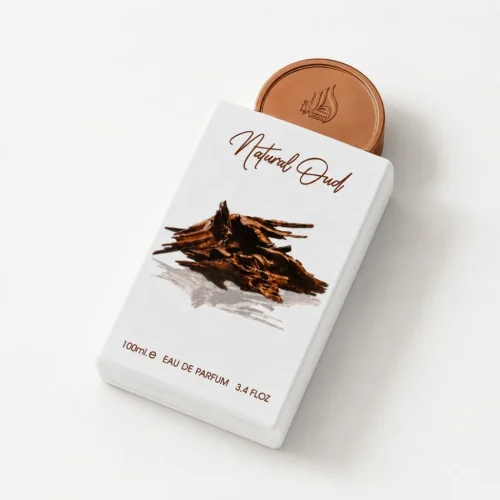 Lattafa Natural Oud — label_closeup