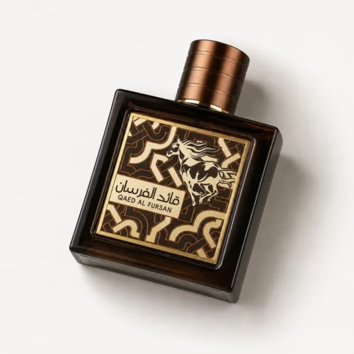 Lattafa Qaed Al Fursan Untamed — label_closeup