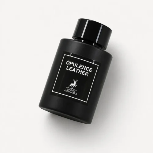 Maison Alhambra Opulence Leather Amber & Leather — label_closeup
