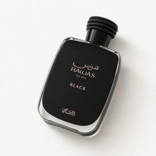Rasasi Hawas Black — label_closeup