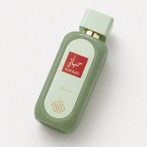 Fragrance World Hayati Belle — label_closeup